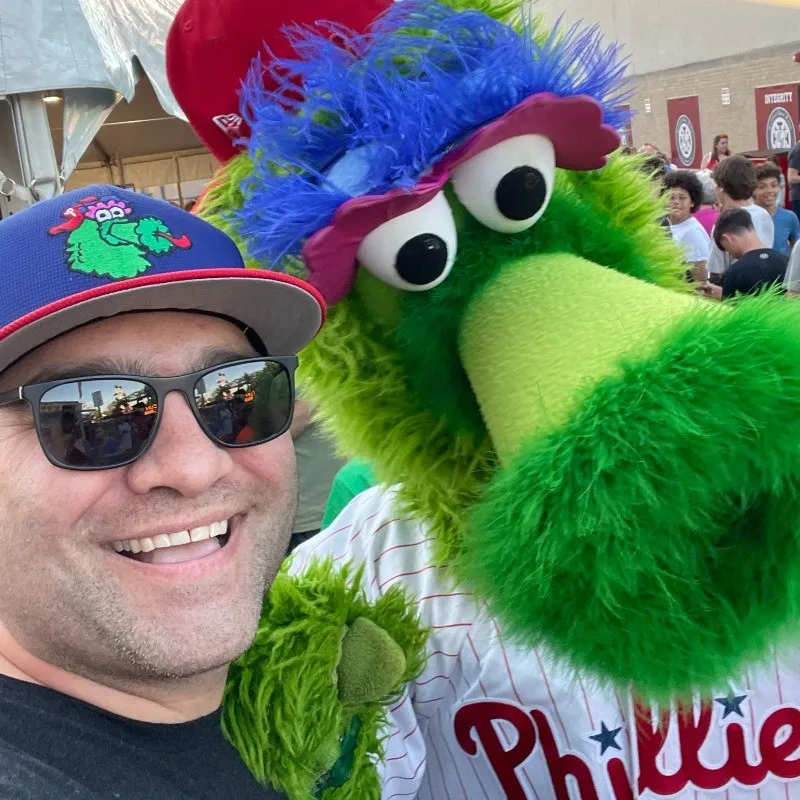 TJ Nicolaides and the Phillie Phanatic